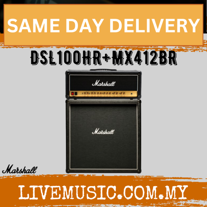 Marshall DSL100HR MX412BR 100 Watt Tube Amplifier Head with