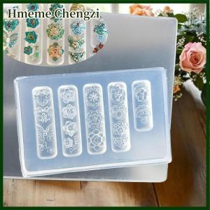 Hmeme Flower Peacock 3D Silicone Nail Mold Chinese Style Relief Transparent Template Manicure Design Tools DIY Nail Art Decoration
