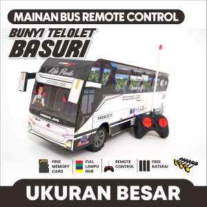 Bus Telolet Basuri Jumbo Remot Control Batrai Cas Ukuran Jumbo 46 cm