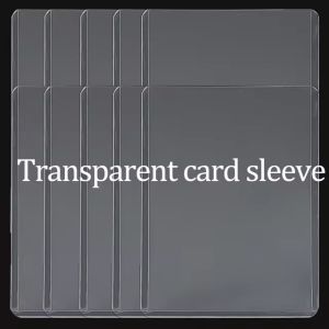 10Pcs Transparent Korean Kpop Card Sleeve with Protective Film Clear Card Holder Idol Photo Game Card Holders Cover 35PT