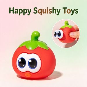 Squishy Toys Toy Pop‑Eye Tomato Vegetable Squeeze Plastic Fidget Stress Relief Toy
