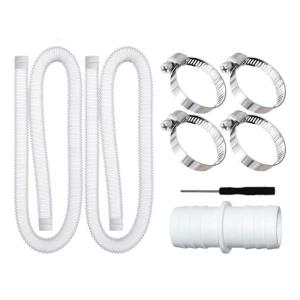 สายปั๊มสระว่ายน้ำป้องกันการรั่วไหลมีตัวยึดสแตนเลสและตัวเชื่อมต่อเพื่อระบบทางเดินน้ำที่ดีขึ้นในสระว่ายน้ำสปา