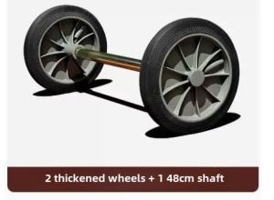 Garbage Bin Wheel Universal Rubber Black Trash Bin Wheel Wheel For 120L / 240L Trash Bin