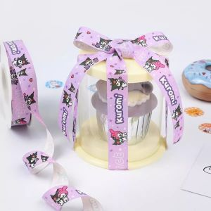 22M Sanrio Kuromi My Melody Cinnamoroll Ribbon Gifts Box Packaging Party Handmade DIY Bowknot Hair Accessory Cake Bouquet Home Decoration