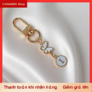 CS Kim loại bướm thư Keychain thời trang A-Z thư Keyring quyến rũ chìa khóa xe chủ sở hữu túi Mặt dây chuyền phụ kiện đồ trang sức quà tặng