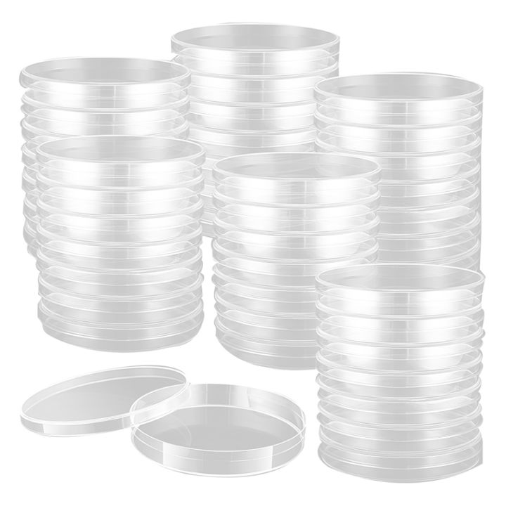 200 Pack Sterile Plastic Petri Dishes Science Dish Lab Cell Culture ...