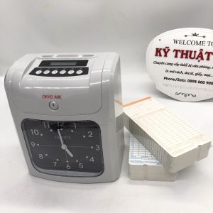 Máy chấm công Thẻ Giấy Okyo A08 ( Tặng 200 thẻ)