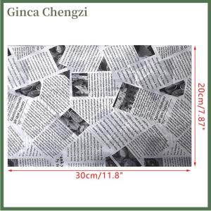 Ginca กระดาษแว็กซ์กันน้ำมัน30แผ่นกระดาษห่ออาหารขนมปังแซนวิชเบอร์เกอร์ทอดเครื่องมือสำหรับอบอาหารจานด่วนขนมปังน้ำมัน