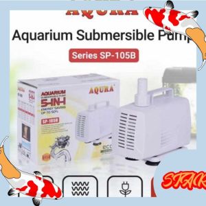 AQURA Pompa Air Celup Aquarium AQURA SP 105 B SP105 B putih pompa celup power head akuarium