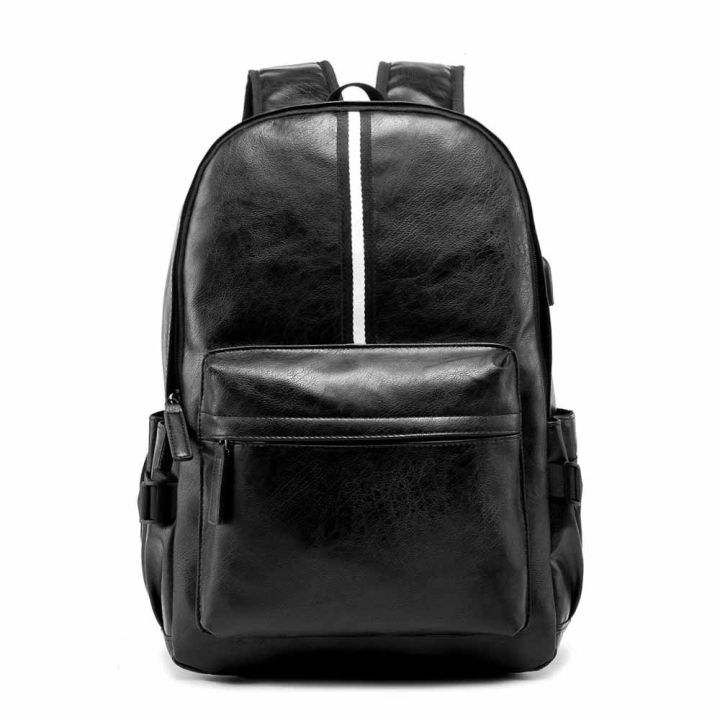 black leather backpack purse gold Women Black Travel Backpack Rucksack Faux-Leather Bag