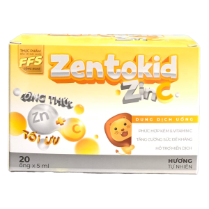 Kẽm nước Zentokid ZinC - bổ sung Vitamin C và Kẽm hỗ trợ ăn ngon ngủ tốt