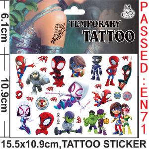 Spiderman Temporary Tattoos Sticker for Kids Boy Spidey and