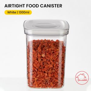 Airtight Dry Food Container Jar Canister Transparent Storage Kitchen Pantry (PET Plastic) Airtight Container Cereal Dispenser Food Storage Cereal Container Food Fresh Box Square Clear Sealed Jar Seal Tank Food Sacks Dispenser COD