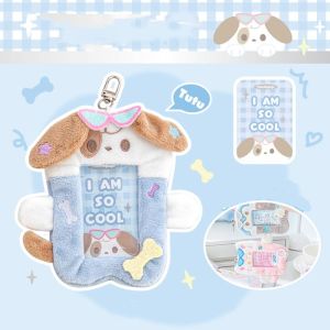 XINSU38 Hand in Hand ic Animal Photocard Holder Cat Cartoon Plush Idol Photocard Holder Fluffy Card Sleeve Bus Card Holder Student