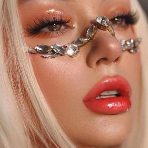 ZEZHU Dài Chuỗi  kim cương giả Sang trọng Sáng bóng Dây đeo kính nửa gọng Lấp lánh Hình giọt nước Trang trí  nạ lấp lánh Phụ nữ