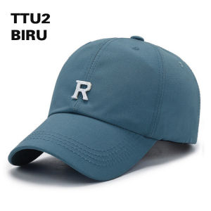 Topi Baseball Dewasa Motif R Polos Distro Casual Cap Bahan katun import TTU YARRA