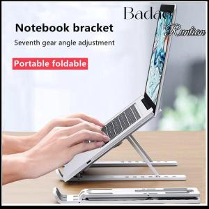 Badao 8 Gear Foldable Laptop Stand Holder Portable Notebook Support Base Adjustable Riser Cooling Bracket Laptop Cooler Accessories