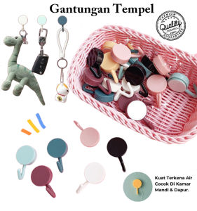 Gantungan Tempel Dinding Bulat / Hook Tempel Gantungan Serbaguna / Gantungan Baju Gantungan Dapur Gantungan Kamar Mandi Gantungan Handuk / Cantelan Baju Kait Tempel Terlaris