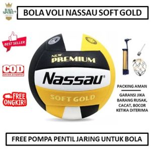 Bola Volly Nassau Premium Soft Gold OriginaI - Bola Voli NASSAU PREMIUM AsIi - Bola Volly NASSAU New Soft Gold - Bola Voli Nassau OriginaI - Bola Volley Empuk Turnamen Murah Dewasa Anak