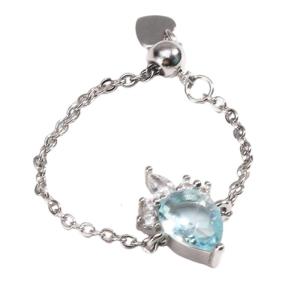 Elegant Teardrop Rings Adjustable Wedding Rings Geometric Dating Rings Chain Rings Copper Texture for Woman Girls