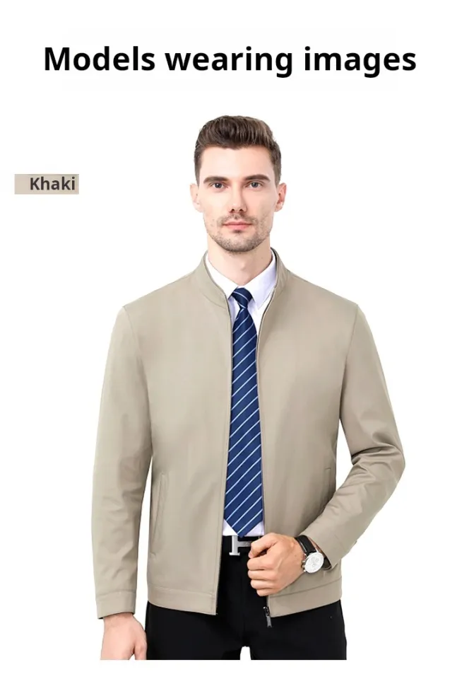 Mens Executive Jacket Middle-Aged Casual Jacket Business Blazer
