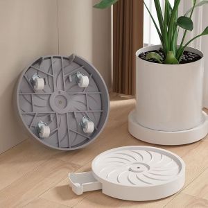IUYJN 4 Thicken Wheels Plant Roller Base Round High Load Bearing Rolling Flower Pot Tray Plant Pallet Dolly Silent Plants Pots Holder Garden Supplies