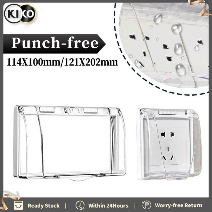 Self-adhesive 86-type Wall Socket Waterproof Box Punch-free, Moisture 