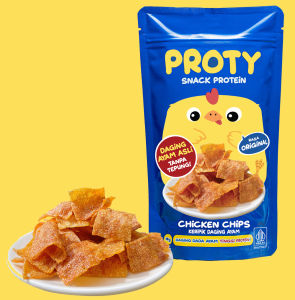 PROTY Keripik Daging Ayam ASLI TANPA TEPUNG ( Chicken Chips ) 18g