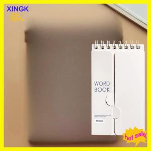 XINGK Portable Vocabulary Memory Notepad - Shorthand Spiral Notebook For Planning And Memorization With Cover-Up Feature