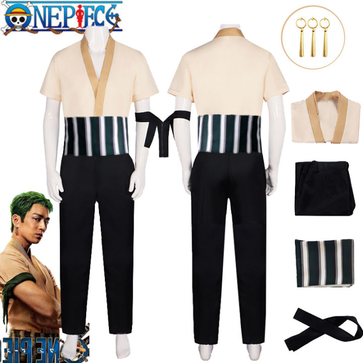 【Free Earrings】Movie One Piece Roronoa Zoro Cosplay Costume Adult Movie ...