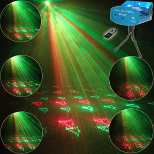 Eshiny Y21 Mini Red Green sound Automatic Moving Laser 20 Christmas Patterns projector Club Bar lighting light Dance Disco home party Xmas DJ Stage Lamp show Tripod
