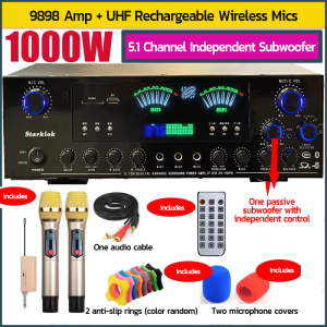 Starklok 9898 1000W Home Stereo Audio Amplifier Bluetooth 5CH EQ Wireless Stereo Audio Power