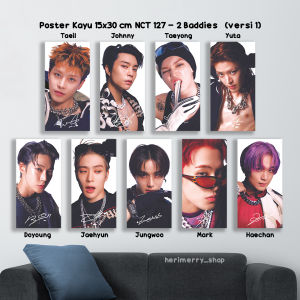 Hiasan Dinding Poster Kayu NCT127 2 BADDIES 15x30 cm - Pajangan Kamar Wall decor Walldecor Kpop Wooden Poster