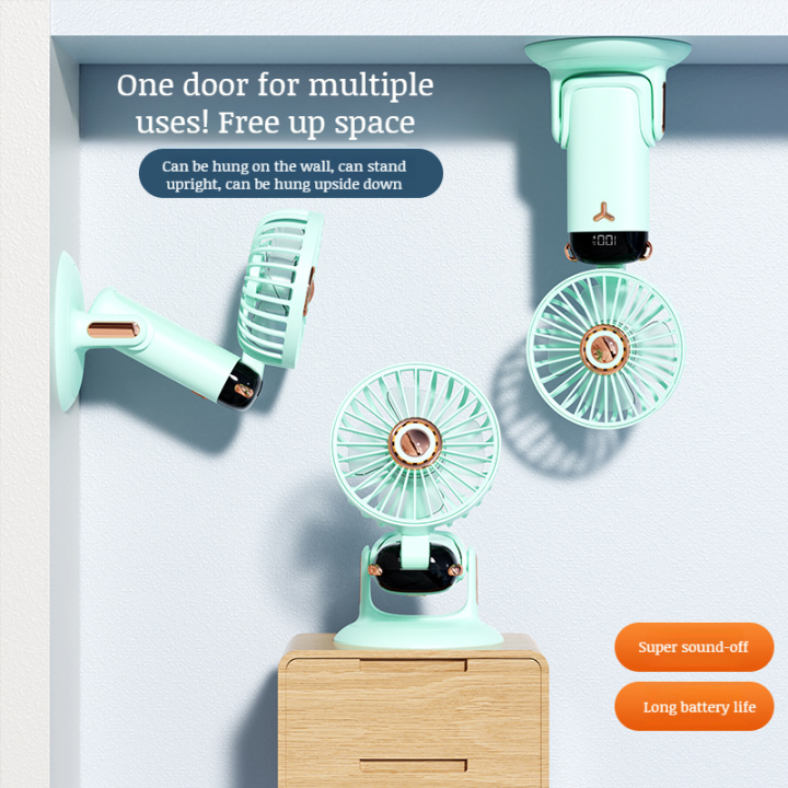 Mini Handheld Fan Random Angle Adjustment Desktop Mini Long Life Rotary ...