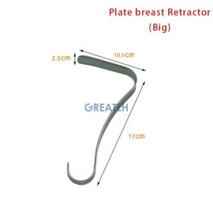 L Shape Stainless Steel Breast Retractor Nasal Light Guide Hook Wrinkle Removal Hook Medical Plastic Surgery Instruments 1pcs