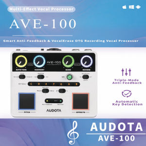 AUDOTA AVE-100 multi-sound effect sound effect two auto-tune vocal correction modes pitch assistance