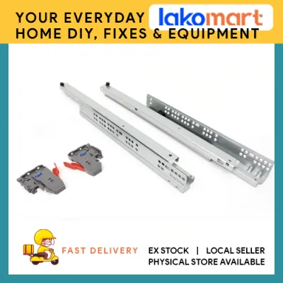 Undermount Ball Bearing Kitchen Drawer Slide 1 pair Handle