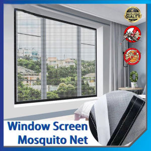 Kelambu Skrin Tingkap Dinika Taraf Skrin Skrin Window Net Net Skrin Tetingkap Velcro Pra Sewn dengan Pita Sticky Saiz Tetap 30x50cm hingga 180x200cm Pilihan Hitam & Putih
