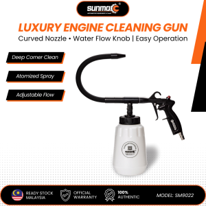 SUNMO SM9022 Luxury Engine Cleaning Gun Pneumatic Curved Nozzle Car Washer Detailing Tool