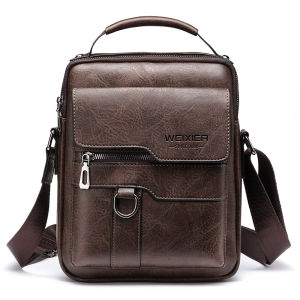 leather sling bag for men shoulder body messenger bag men vintage Shoulder Bags Large Capacity Multi-Fonction Leather Casual Messenger Bag Satchel Bag Fashion Handbag Waterproof shoulder bag sling bag crossbody bag,Vintage Business Handbag Mens Tote Bag