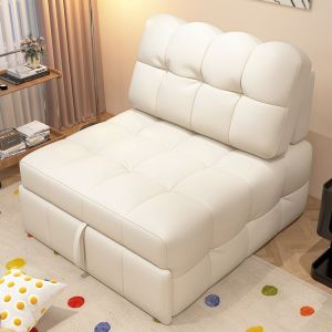 Multifunctional Pull-Out Extendable Sofa Bed 2-in-1 Folding Single Bed for Small Balcony Living Room & Study