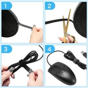 5M Tape Cable Strap Cable Organizer Earphone Holder Cable Desk Organizer Straps Loop Straps Tape