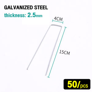 U-shaped ground nails plastic film nails greenhouse plastic film nails galvanized gardening ground nails anti-grass ground cloth nails