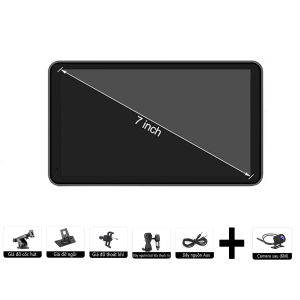 7 inch Trình phát video đa phương tiện trên ô tô Carplay Android Auto Đài phát thanh màn hình cảm ứng Bluetooth di động với camera quan sát phía sau Giao diện phụ trợ Loại C
