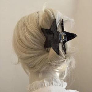 Korean Fashion Star Shaped Hair Claw Y2k Punk Hair Clip Clamp Irregular Acetate Shiny Star Claw Hairpin Party Hair Accessories H260729