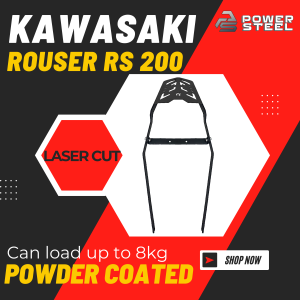 KAWASAKI ROUSER R 200 TOP BOX BRACKETS / MOTORCYCLE ACCESSORIES / HEAVY DUTY / BLACK POWDER COATED / LIFE TIME WARRANTY