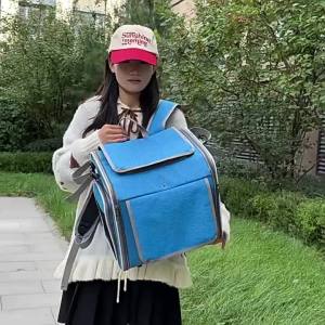 Breathable Cat Carrier Backpack Expandable Bike Basket Portable FoldableTravel Bag For Small Dogs Puppies Cycling Outdoor