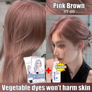 STYLE*FIT Hair Color Permanent Milk Tea Ash(100ml Hair Dye+100ml Oxidizer) Essence of The Plant Extract