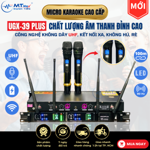 [ƯU ĐÃI CỰC LỚN - GIÁ GIẢM LIỀN TAY] Micro không dây UGX39 Plus - chất lượng âm thanh tuyệt hảo với công nghệ tiên tiến và thiết kế hiện đại. Sự lựa chọn hoàn hảo cho âm thanh chuyên nghiệp.
