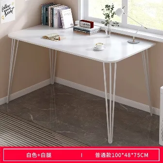 Vanity Office Table 80 to 100*48*75cm (White) mdf desk HairPIN metal legs H70 Orchard (Chair and mirror not included)